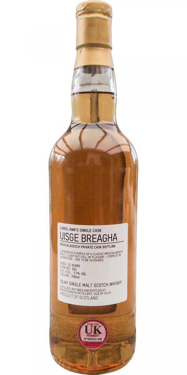 Bruichladdich 11-year-old Uisge Breagha - Carol-Ann's Single Cask
