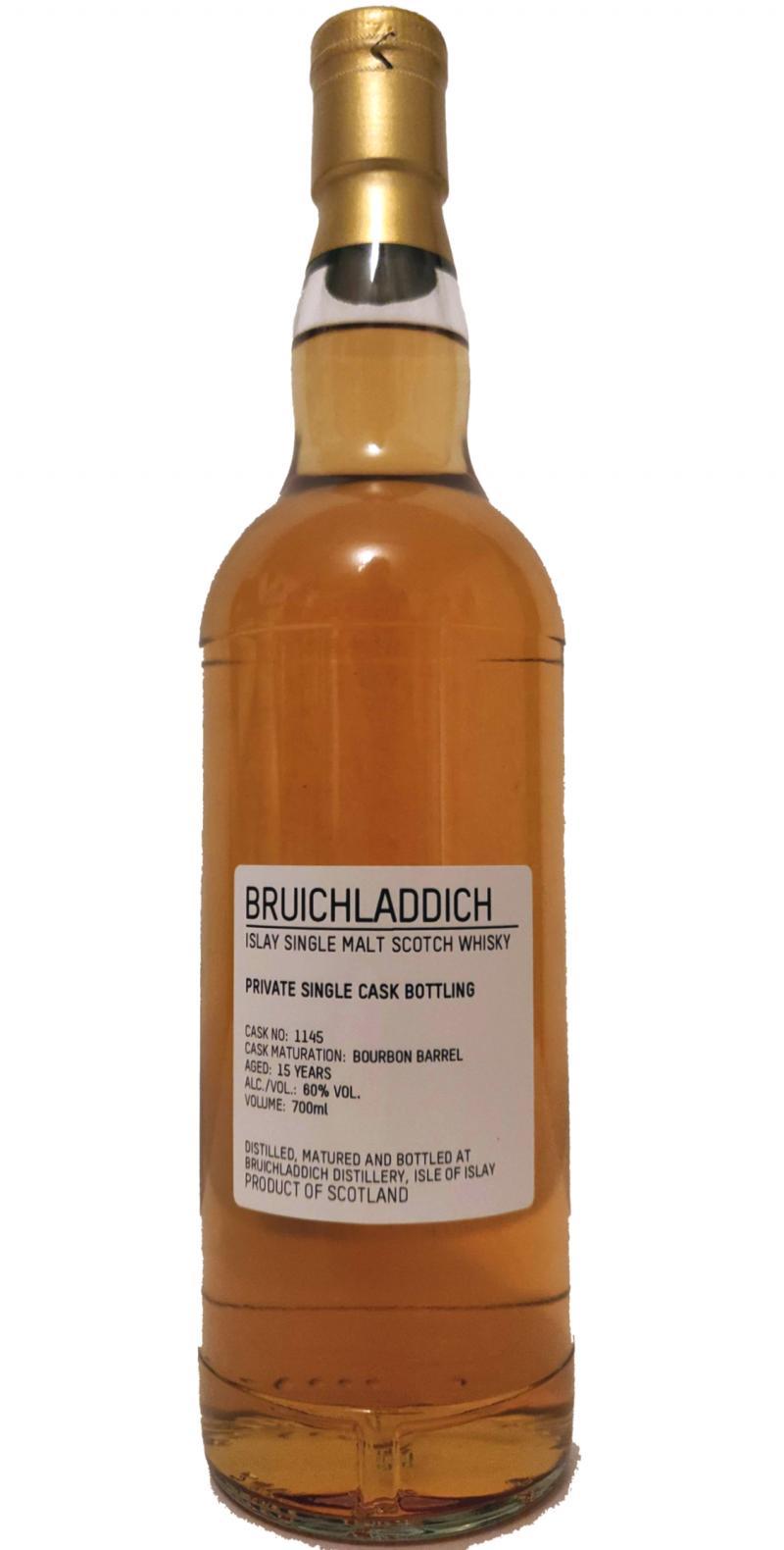 Bruichladdich 15-year-old Private Single Cask Bottling