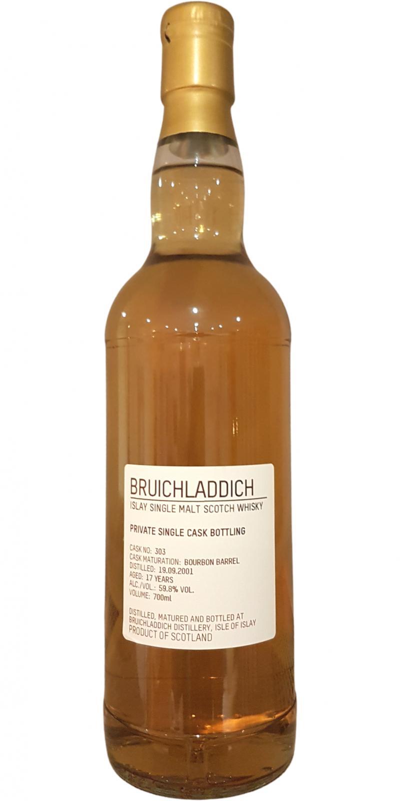 Bruichladdich 2001 Private Single Cask Bottling
