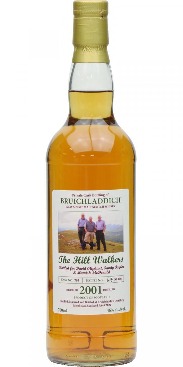 Bruichladdich 2001 - The Hill Walkers Private Cask Bottling