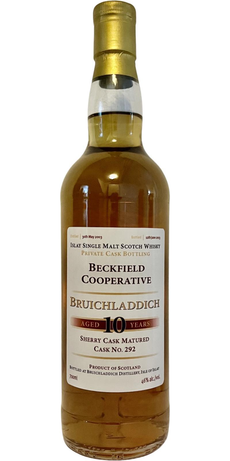 Bruichladdich 2003 Private Cask Bottling - Beckfield Cooperative