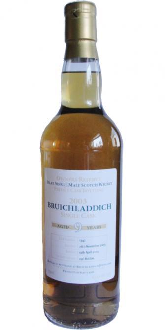 Bruichladdich 2003 Owners Reserve - Private Cask Bottling
