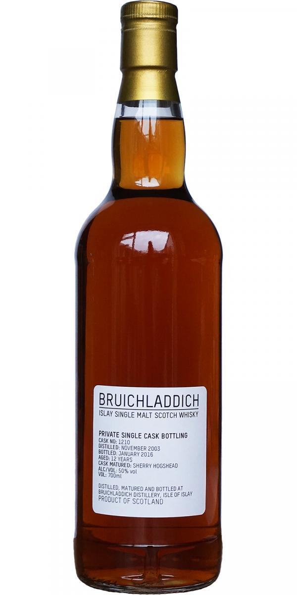 Bruichladdich 2003 Private Single Cask Bottling
