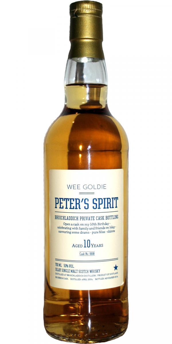 Bruichladdich 2004 - Wee Goldie - Peter's Spirit Private Cask Bottling