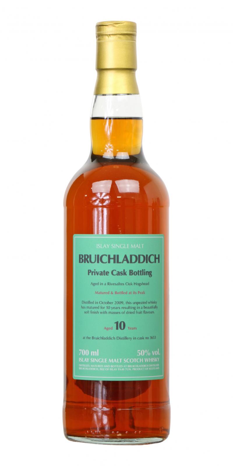 Bruichladdich 2009 Private Cask Bottling