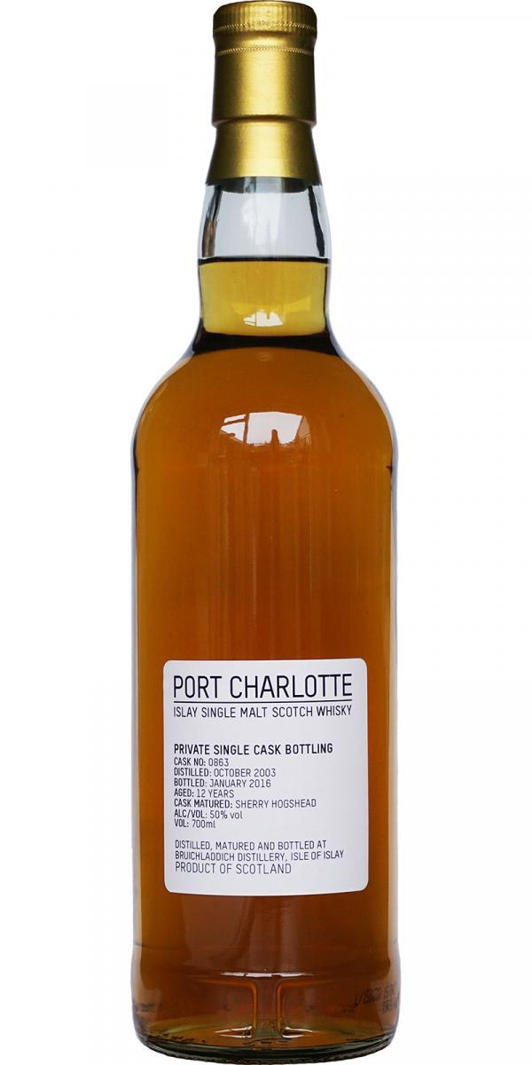 Port Charlotte 2003 Private Single Cask Bottling