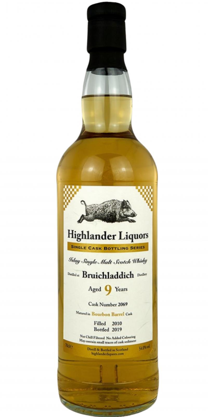 Bruichladdich 2010 HiLi Single Cask Bottling Series