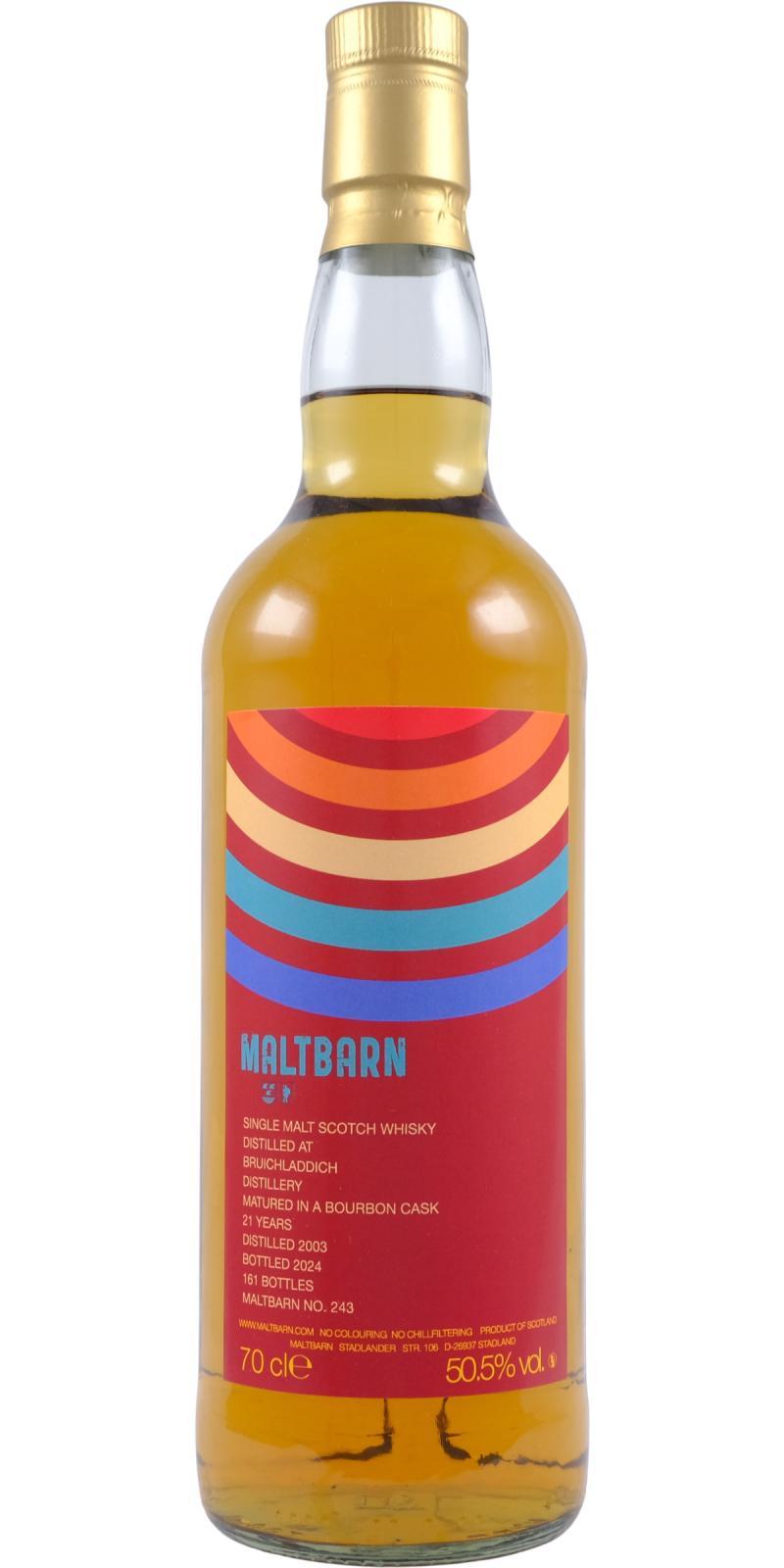 Bruichladdich 2003 MBa No. 243
