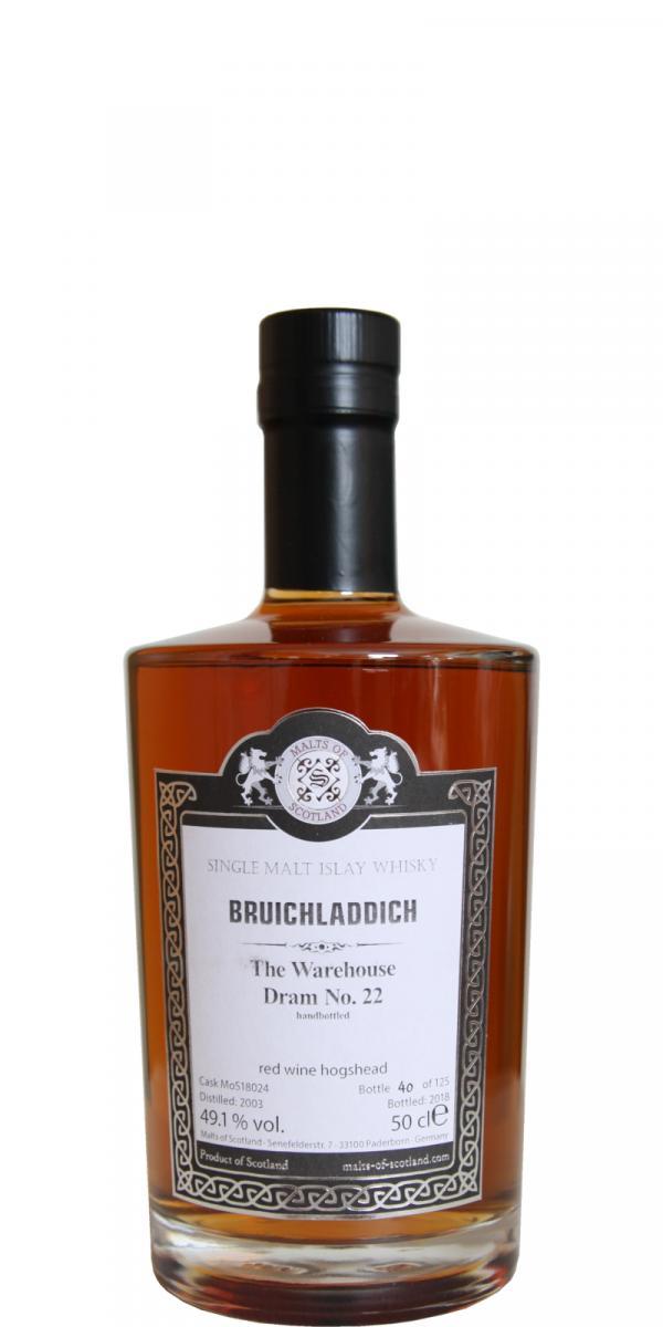 Bruichladdich 2003 MoS The warehouse dram No.22