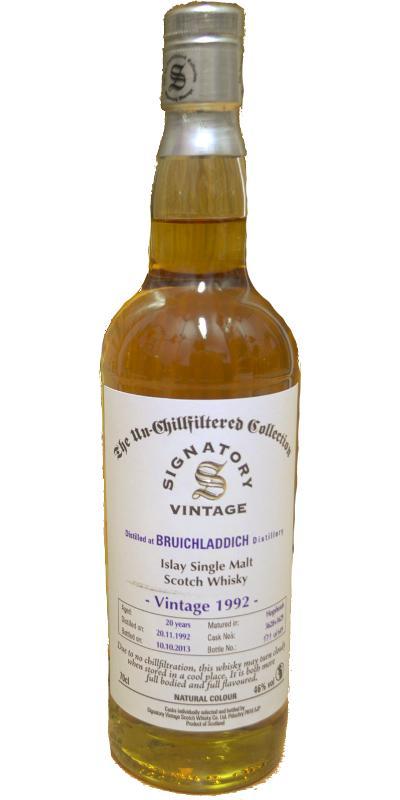 Bruichladdich 1992 SV The Un-Chillfiltered Collection
