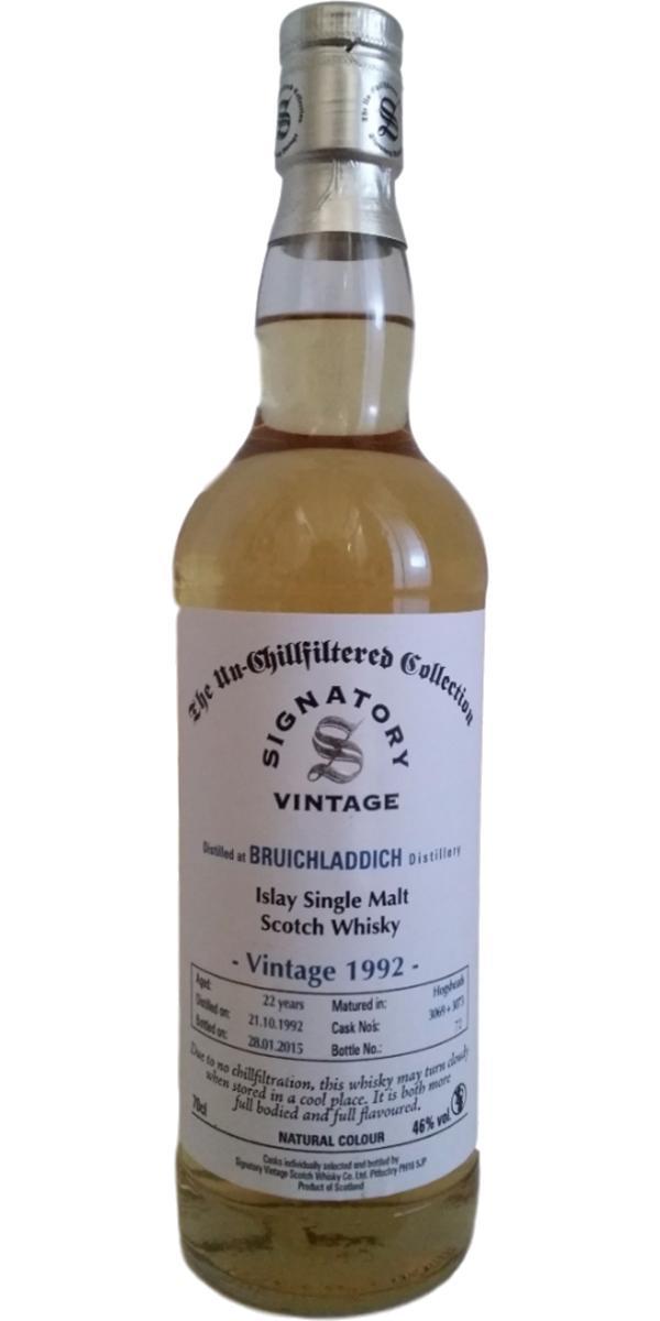 Bruichladdich 1992 SV The Un-Chillfiltered Collection
