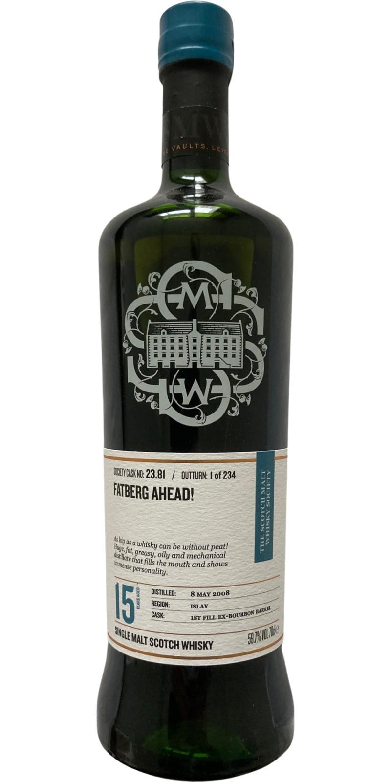 Bruichladdich 2008 SMWS 23.81 Fatberg ahead!