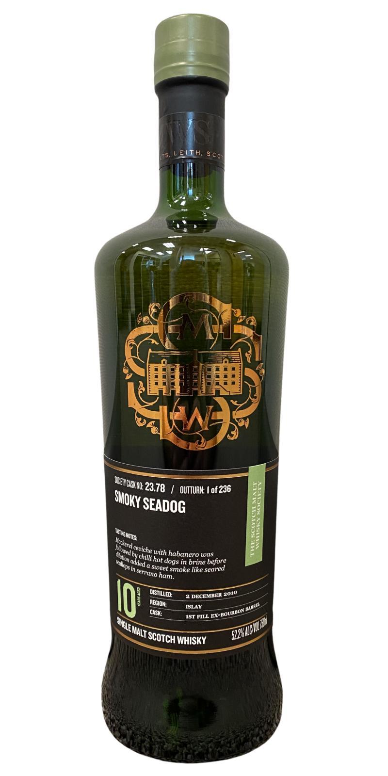Bruichladdich 2010 SMWS 23.78 Smoky seadog