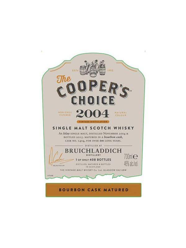 Bruichladdich 2004 VM The Cooper's Choice