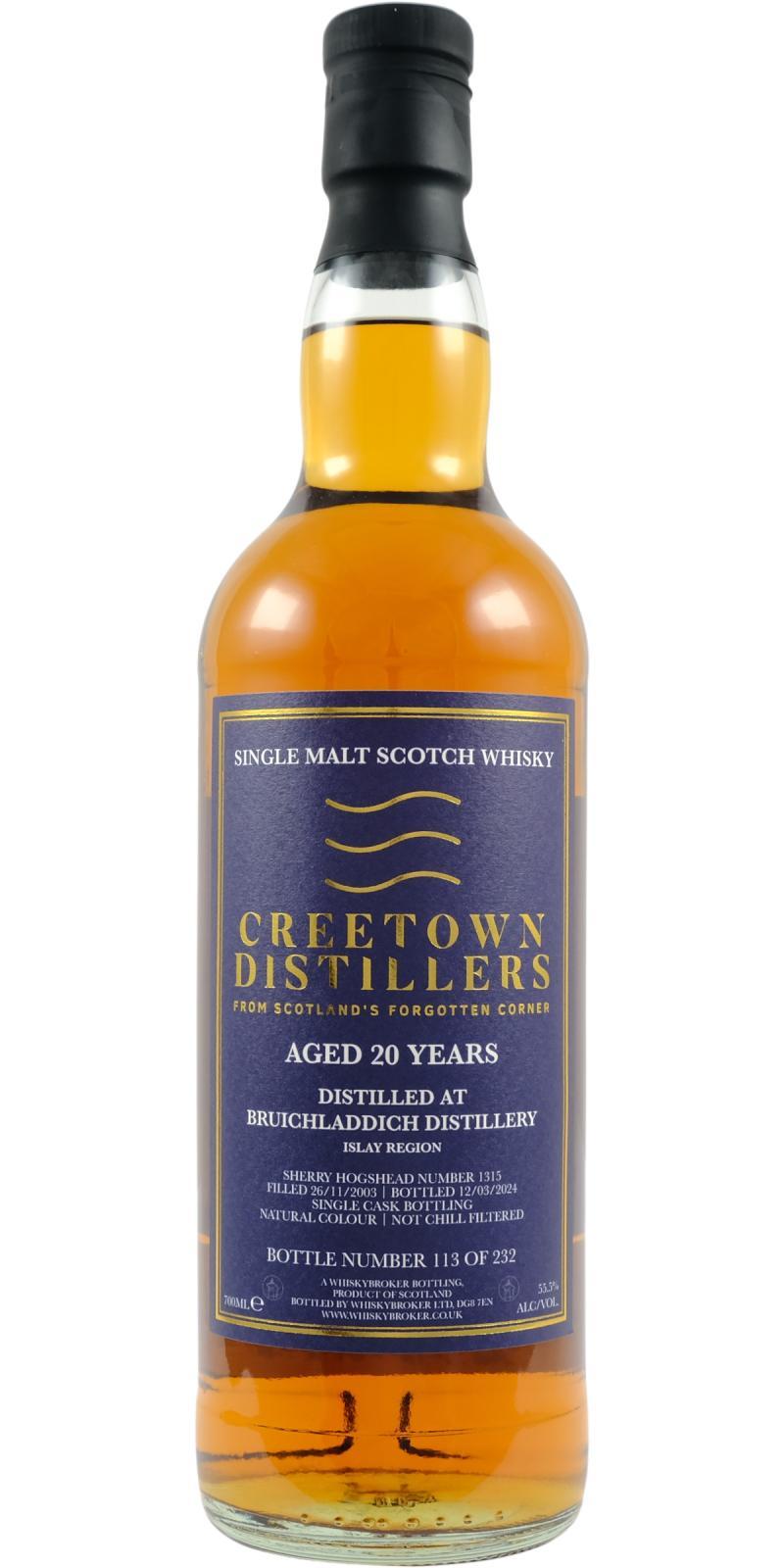 Bruichladdich 2003 WhB Creetown Distillers