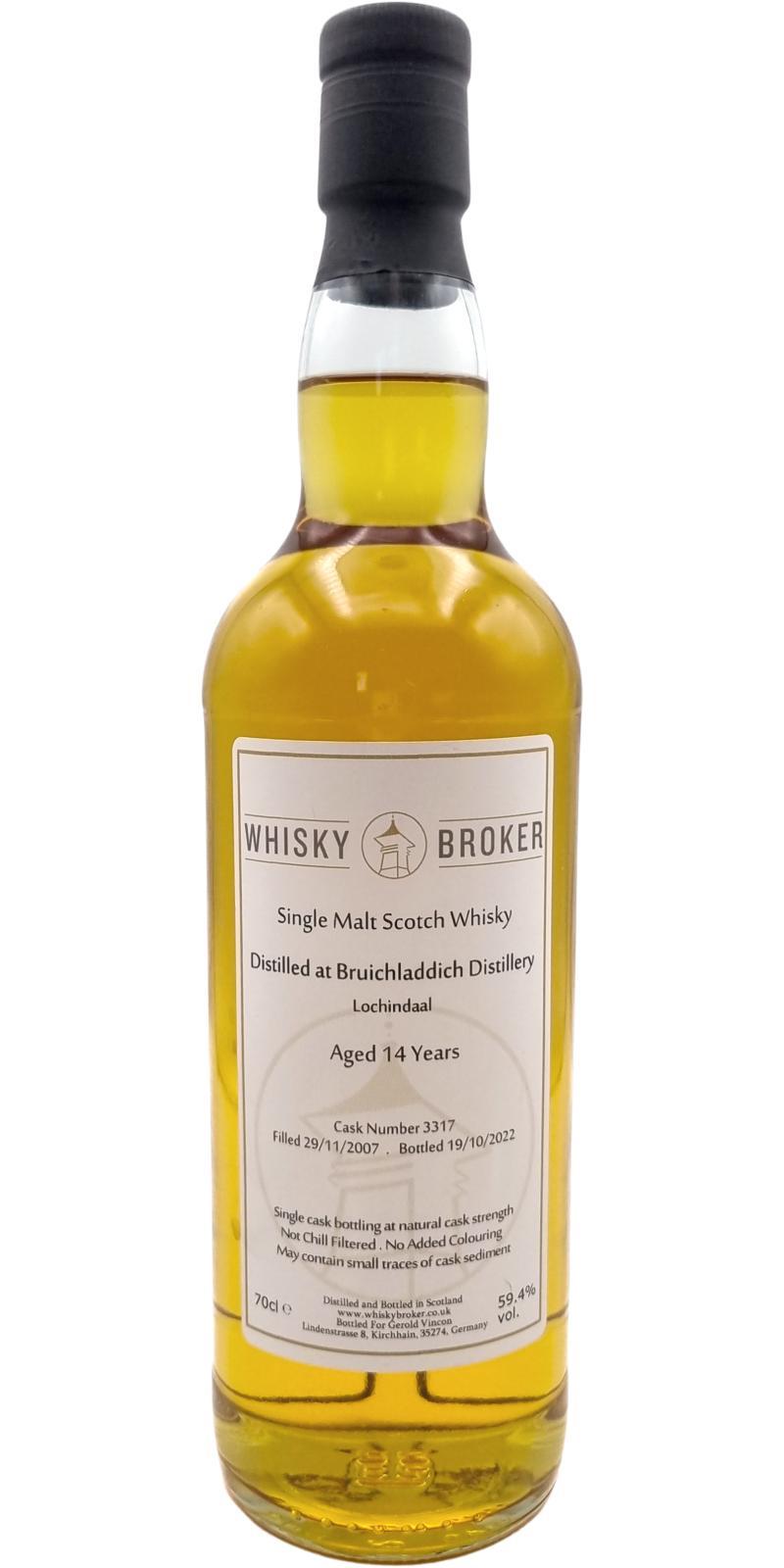Lochindaal 2007 WhB Private Cask Bottling
