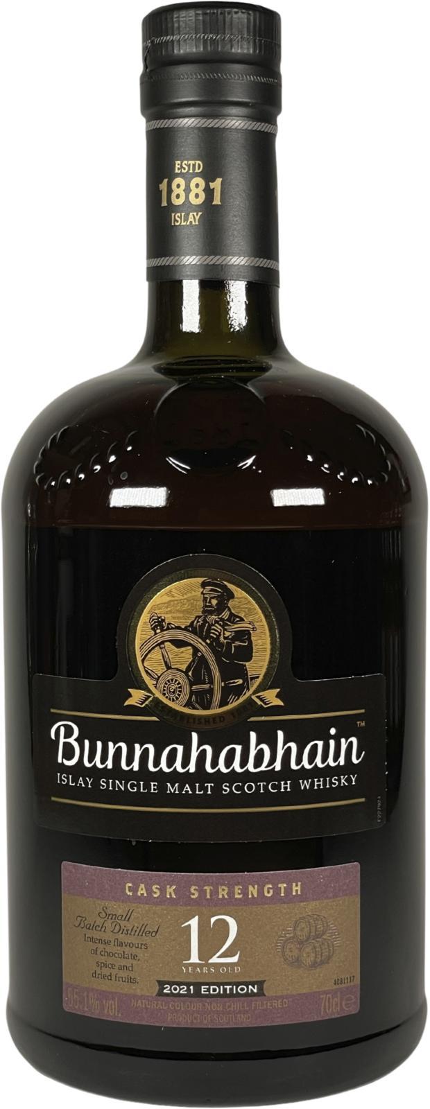 Bunnahabhain 12-year-old Cask Strength Edition 2021