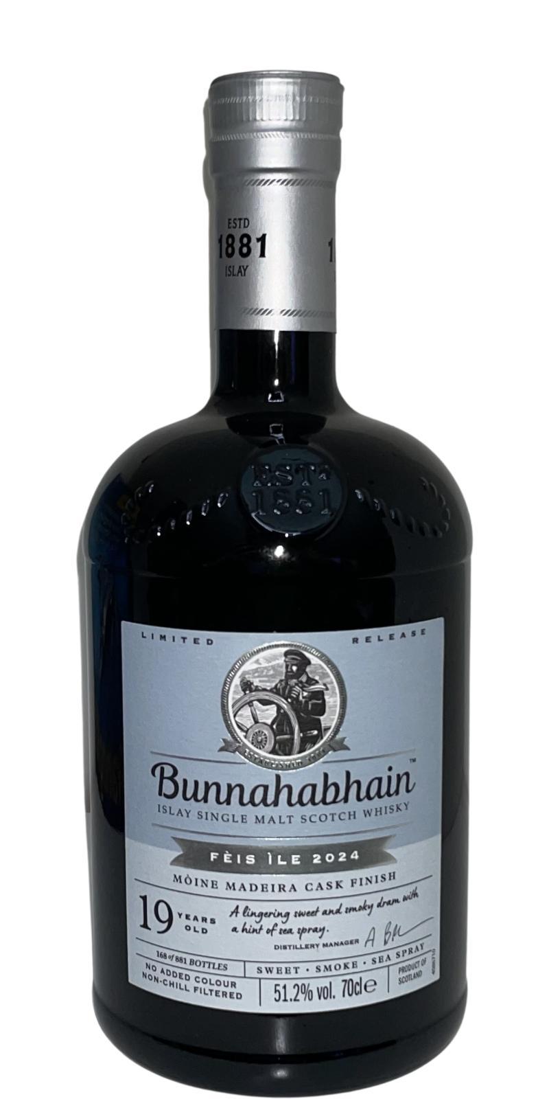Bunnahabhain 19-year-old Mòine Feis Ile 2024
