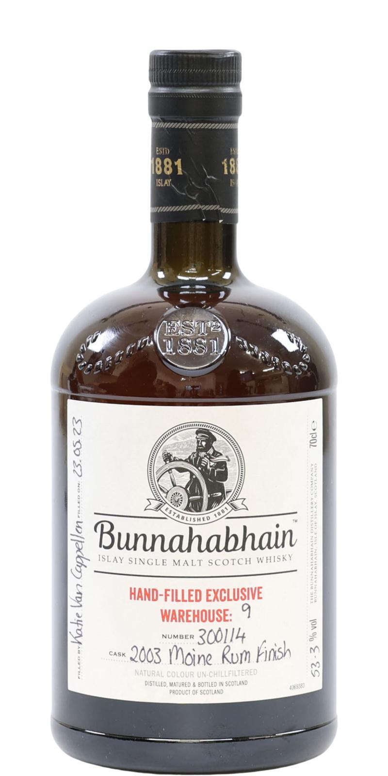Bunnahabhain 2003 Moine Warehouse 9 - Hand-Filled Exclusive