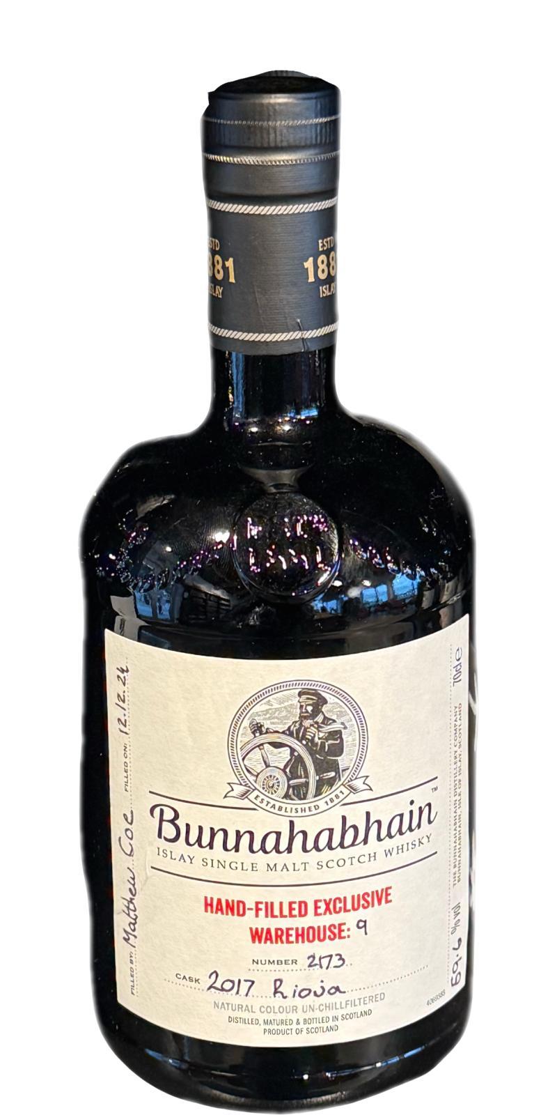 Bunnahabhain 2017 Warehouse 9 - Hand-Filled Exclusive