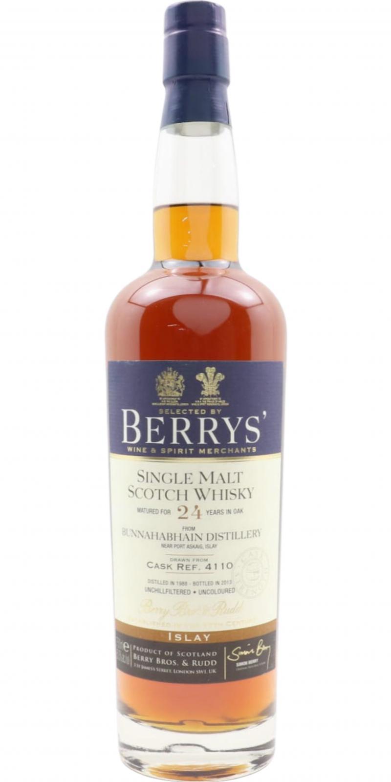 Bunnahabhain 1988 BR Berrys'