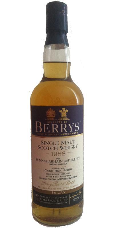 Bunnahabhain 1988 BR Berrys'