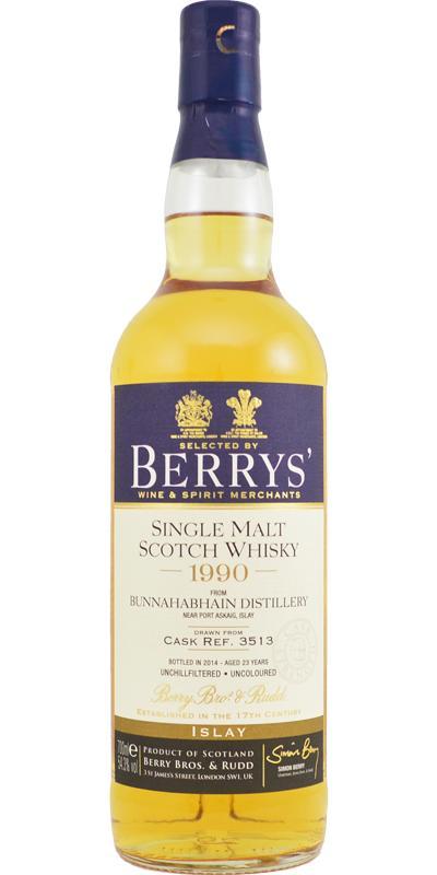 Bunnahabhain 1990 BR Berrys'