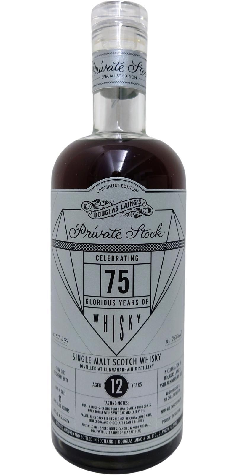 Bunnahabhain 12-year-old DL Private Stock