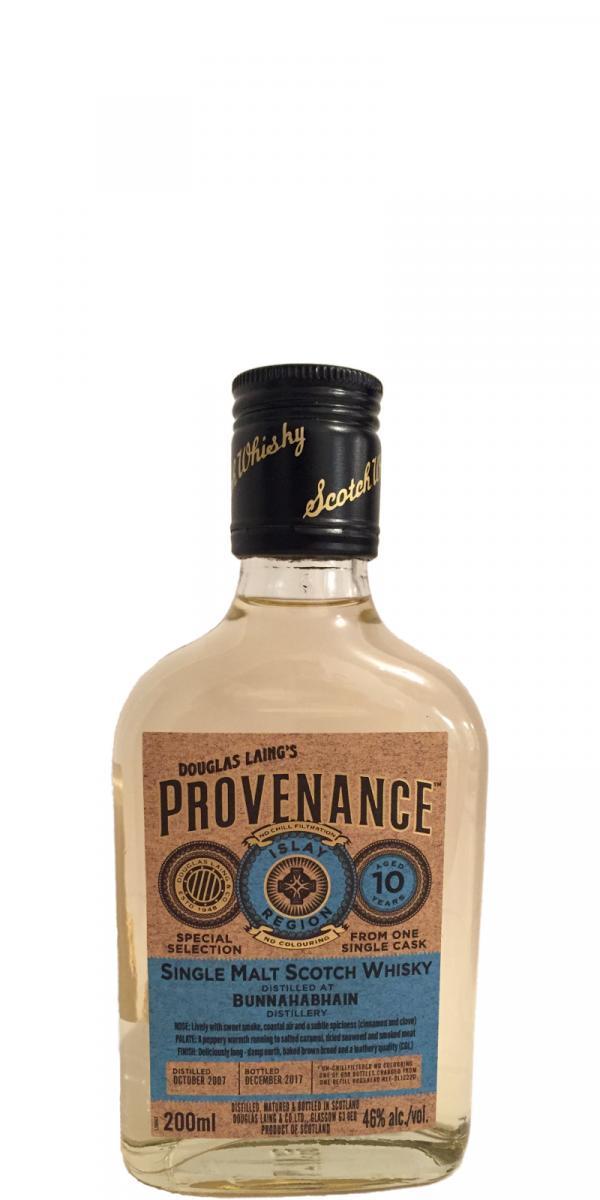 Bunnahabhain 2007 DL Provenance