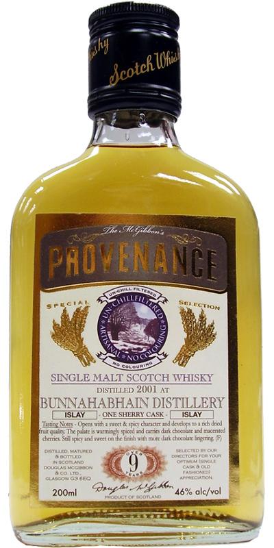 Bunnahabhain 2001 McG McGibbon's Provenance