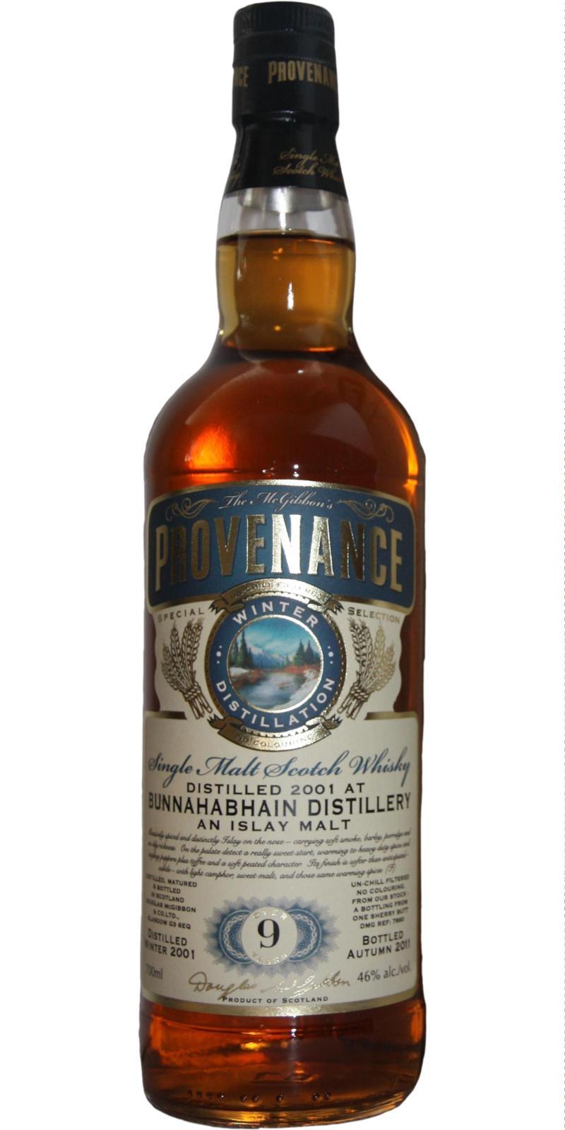 Bunnahabhain 2001 McG McGibbon's Provenance