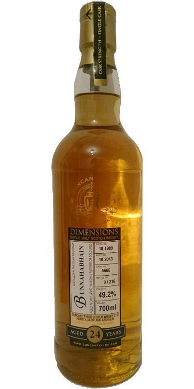 Bunnahabhain 1989 DT Dimensions