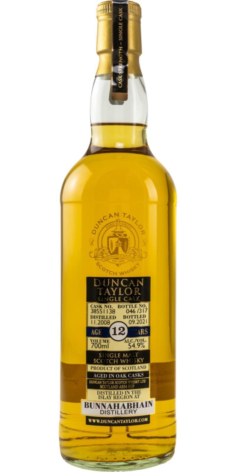 Bunnahabhain 2008 DT Single Cask