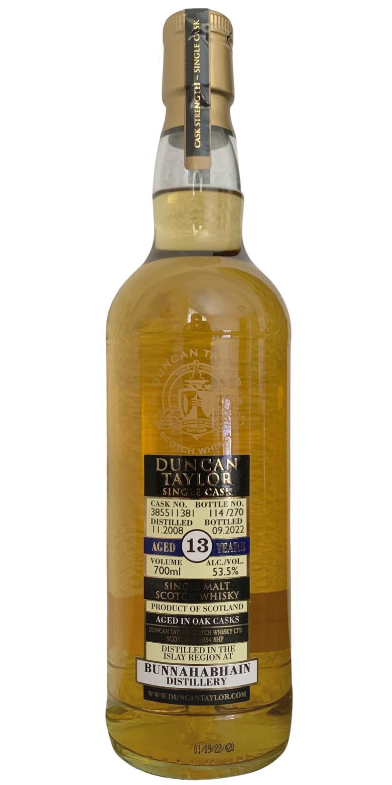 Bunnahabhain 2008 DT The Single Cask Collection