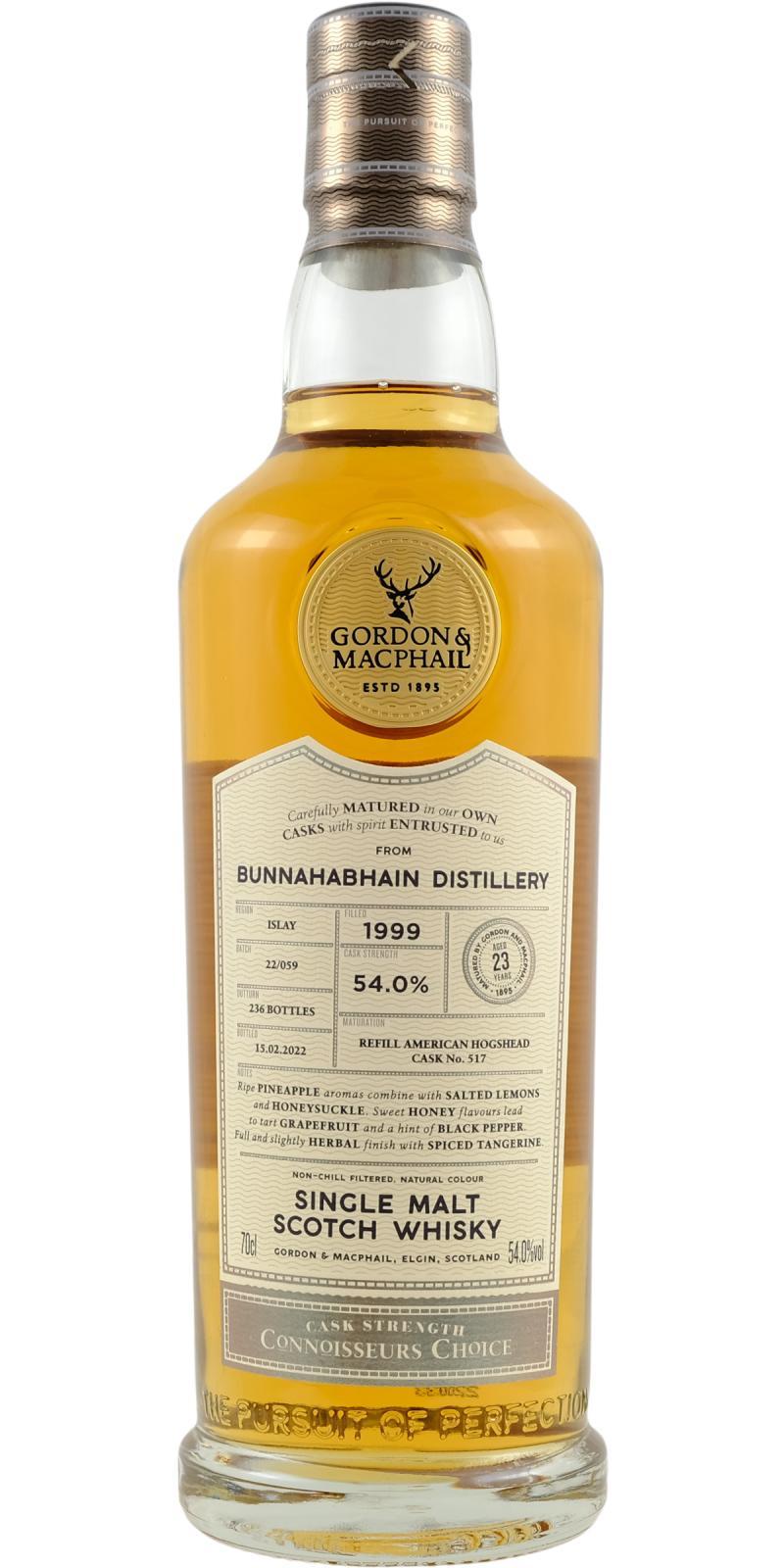 Bunnahabhain 1999 GM Connoisseurs Choice - Cask Strength