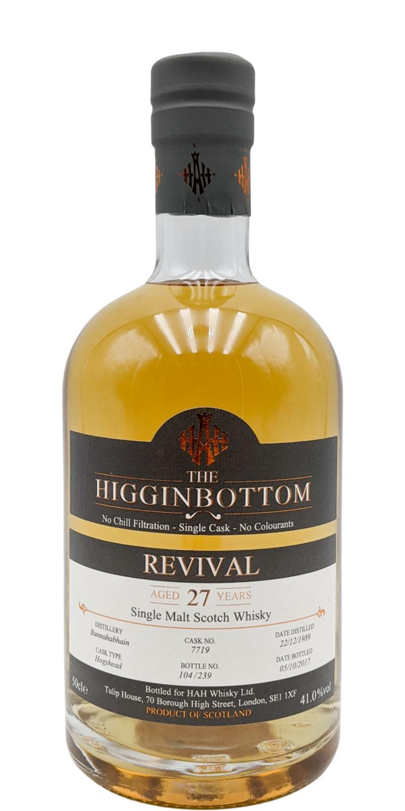 Bunnahabhain 1989 HAH The Higginbottom