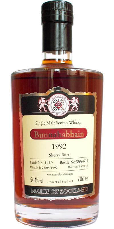 Bunnahabhain 1992 MoS