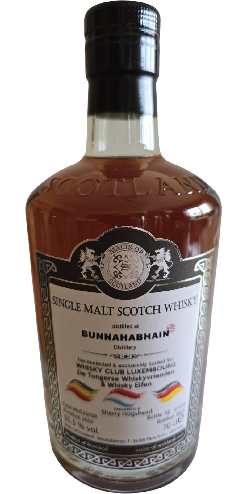 Bunnahabhain 2007 MoS