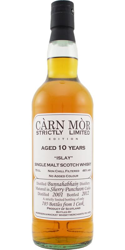 Bunnahabhain 2001 MMcK Càrn Mòr - Strictly Limited Edition