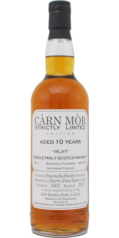 Bunnahabhain 2001 MMcK Càrn Mòr - Strictly Limited Edition