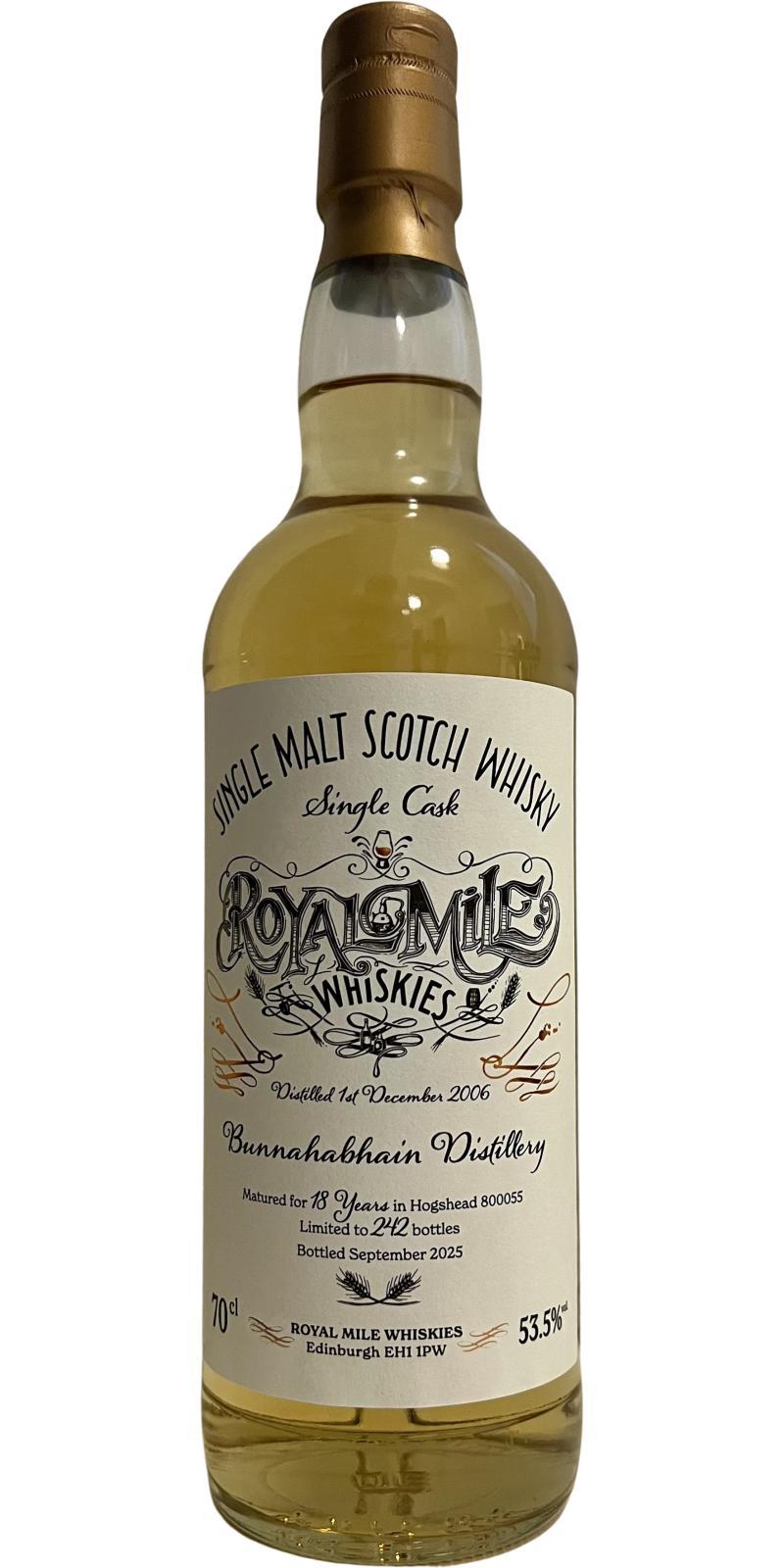 Bunnahabhain 18-year-old RMW Mòine