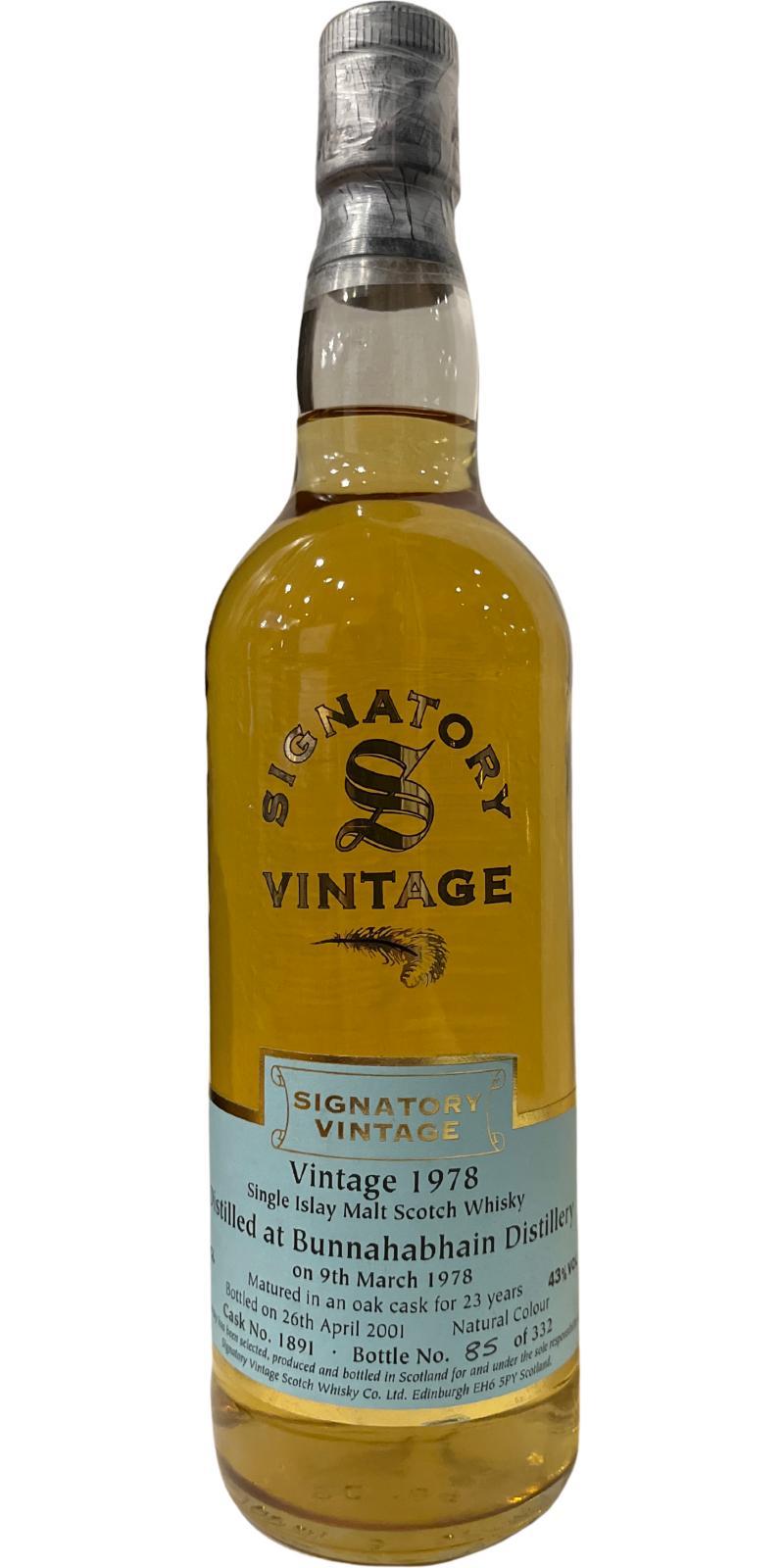 Bunnahabhain 1978 SV Vintage Collection