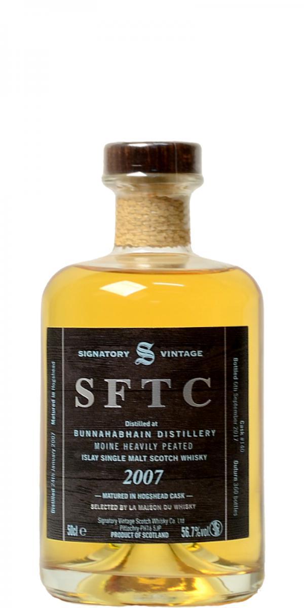 Bunnahabhain 2007 SV SFTC - Moine Heavily Peated