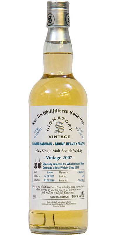 Bunnahabhain 2007 SV Moine The Un-Chillfiltered Collection - Cask Strength