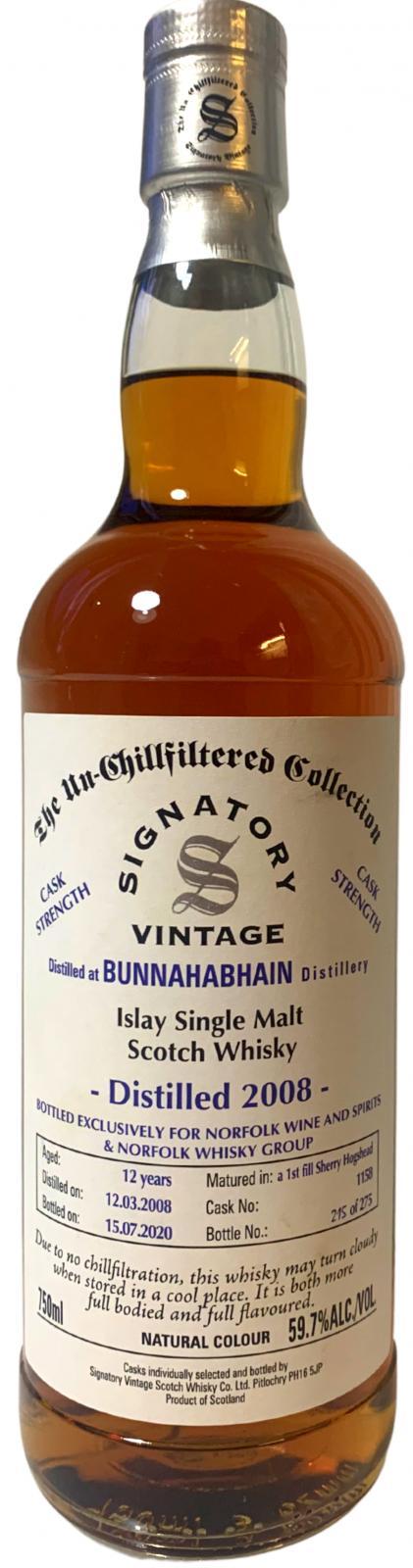 Bunnahabhain 2008 SV The Un-Chillfiltered Collection