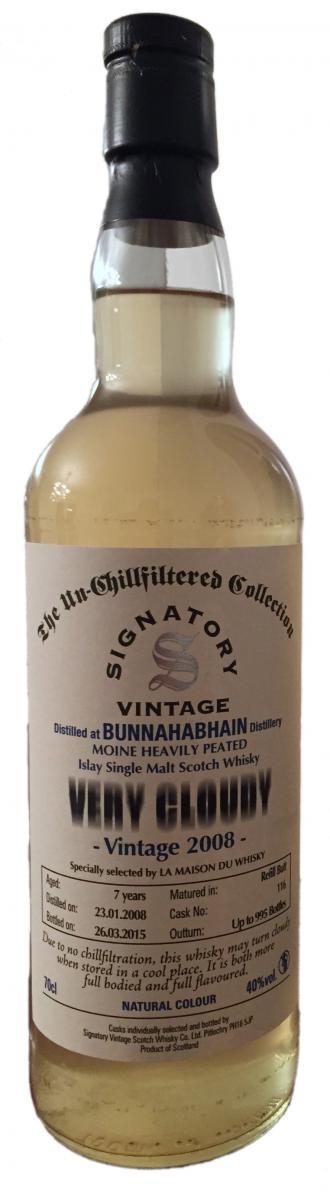 Bunnahabhain 2008 SV Moine The Un-Chillfiltered Collection - Very Cloudy