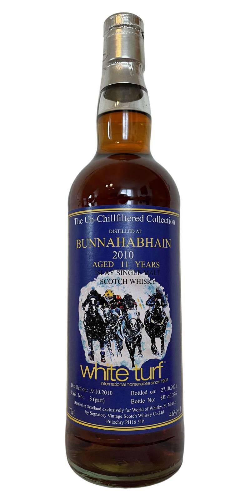 Bunnahabhain 2010 SV The Un-Chillfiltered Collection - white turf