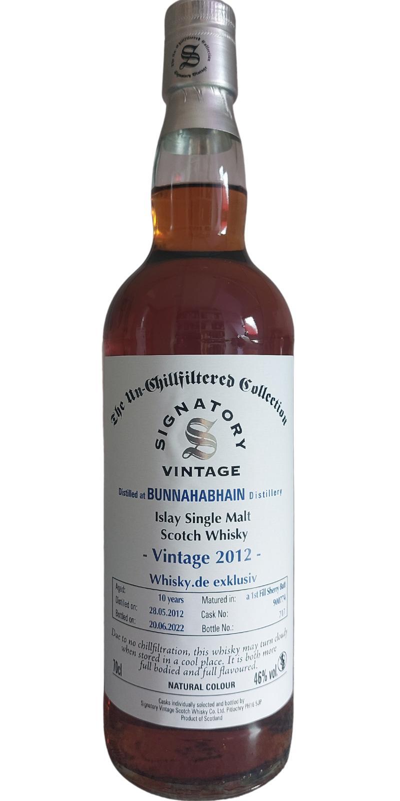 Bunnahabhain 2012 SV The Un-Chillfiltered Collection