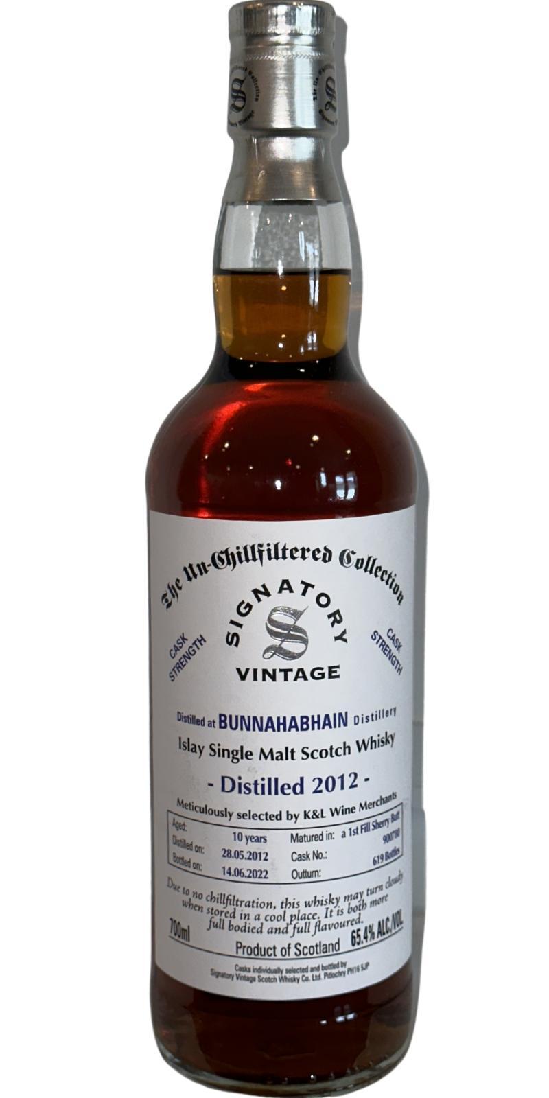 Bunnahabhain 2012 SV The Un-Chillfiltered Collection - Cask Strength