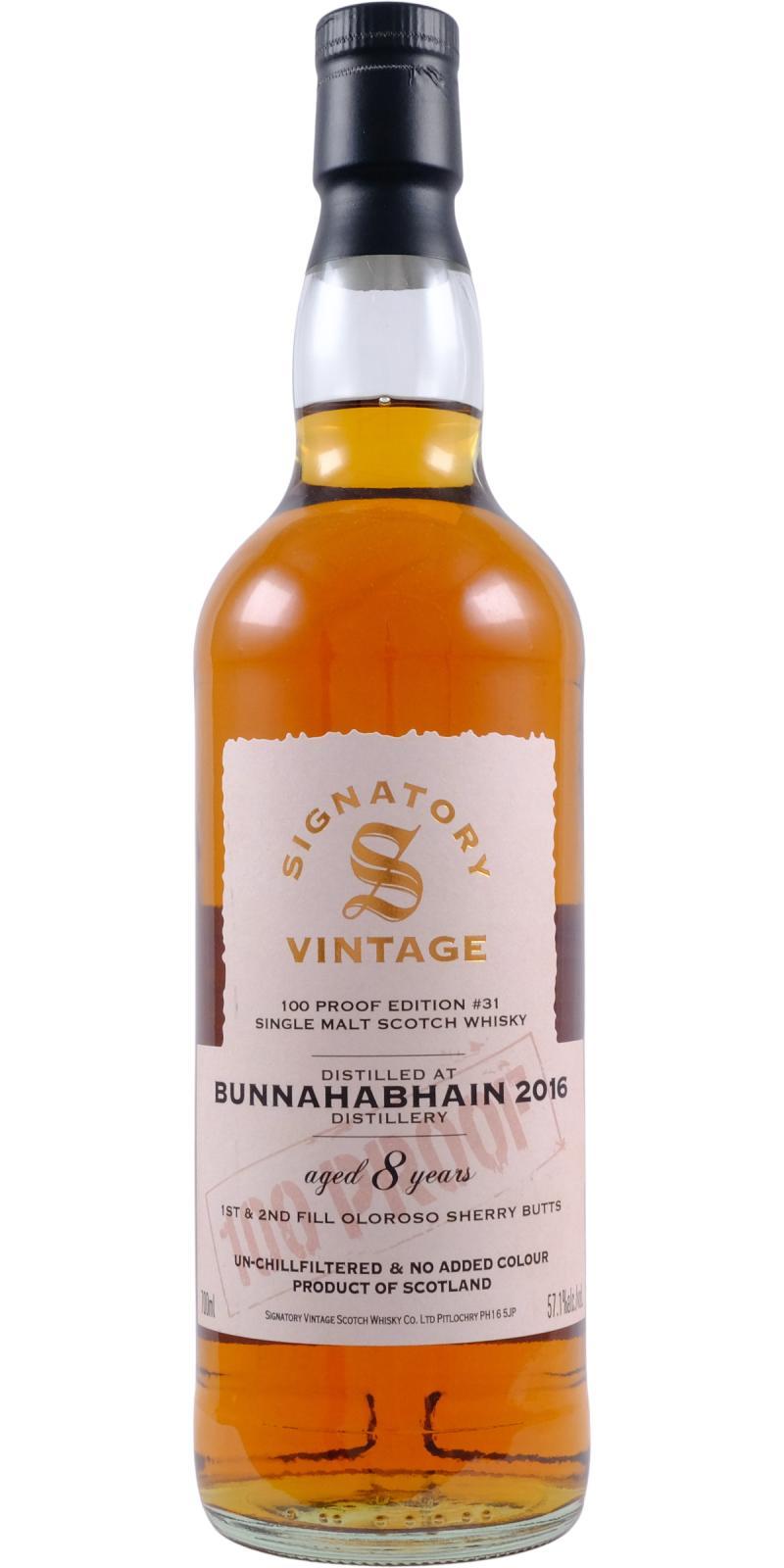 Bunnahabhain 2016 SV 100 Proof - Edition #31